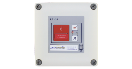 Protronic RZ-24 dal 2026: centralina per sistemi di fermo porta ora in un nuovo alloggiamento più grande